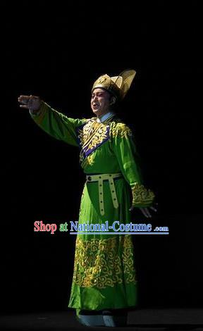 Shi Jiu Taibai Chinese Sichuan Opera Palace Servant Apparels Costumes and Headpieces Peking Opera Highlights Eunuch Garment Clothing