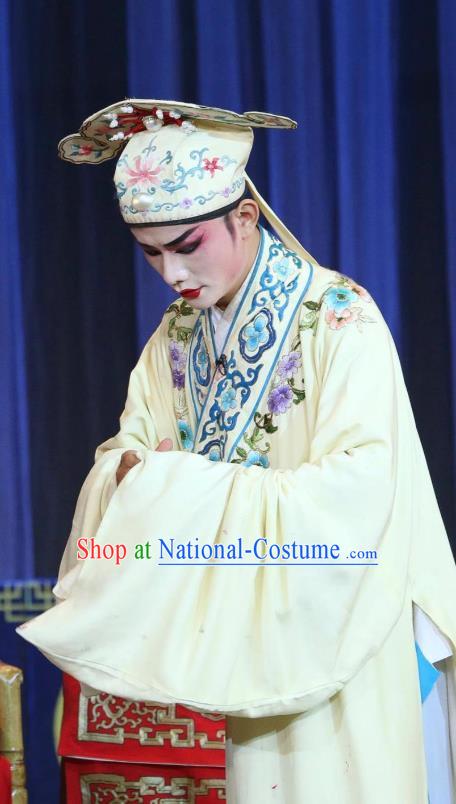 Chong Tai Bie Chinese Sichuan Opera Niche Chen Chunsheng Apparels Costumes and Headpieces Peking Opera Highlights Scholar Garment Young Male Clothing