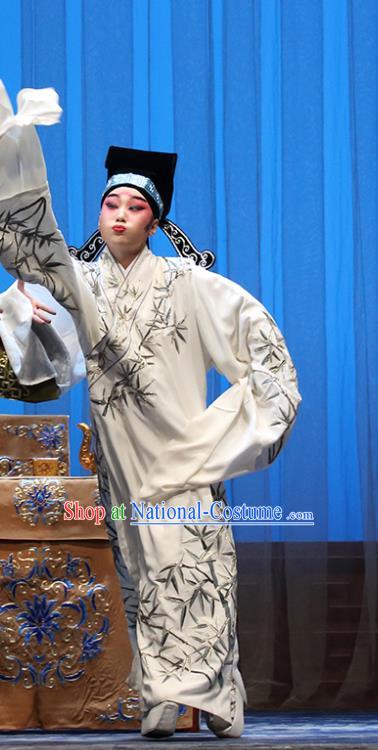 Liu Ling Drunk Chinese Bangzi Opera Young Male Apparels Costumes and Headpieces Traditional Hebei Clapper Opera Xiaosheng Garment Niche Clothing