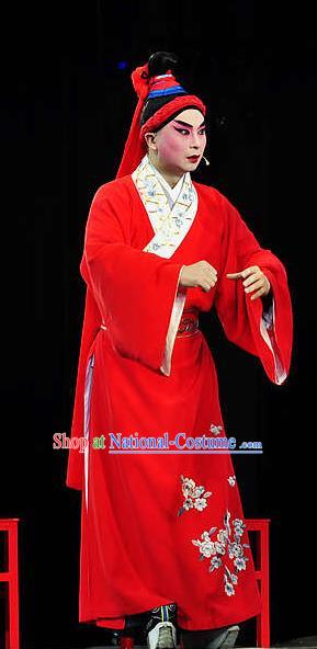 Meng Jiangnv Chinese Bangzi Opera Xiaosheng Wan Qiliang Apparels Costumes and Headpieces Traditional Hebei Clapper Opera Bridegroom Garment Young Male Clothing