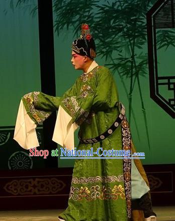 Chun Qiu Bi Chinese Bangzi Opera Xiaosheng Apparels Costumes and Headpieces Traditional Hebei Clapper Opera Young Male Garment Scholar Liu Tianbi Clothing