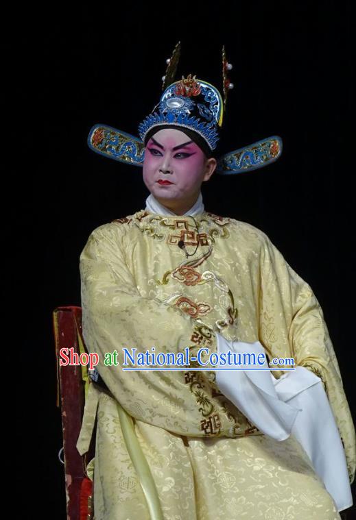 Chun Qiu Bi Chinese Bangzi Opera General Wang Jinlong Apparels Costumes and Headpieces Traditional Hebei Clapper Opera Young Male Garment Xiaosheng Clothing