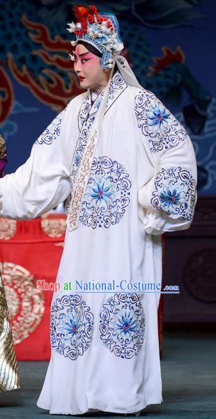 The Butterfly Chalice Chinese Bangzi Opera Xiaosheng Apparels Costumes and Headpieces Traditional Hebei Clapper Opera Swordsman Garment Young Male Tian Yuchuan Clothing