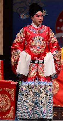 Chen Sanliang Chinese Bangzi Opera Governor Chen Kui Apparels Costumes and Headpieces Traditional Hebei Clapper Opera Young Male Garment Niche Official Clothing