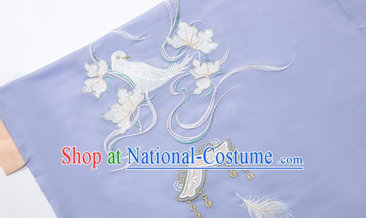 Chinese Ancient Goddess Embroidered Hanfu Dress Apparels Traditional Jin Dynasty Patrician Princess Historical Costumes Complete Set