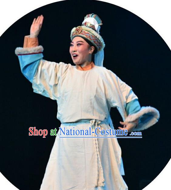 Ping Cheng Fu Chinese Bangzi Opera Crown Prince Tuoba Jun Apparels Costumes and Headpieces Traditional Shanxi Clapper Opera Young Male Garment Xiaosheng Clothing