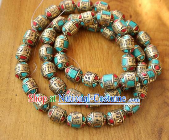 Chinese Traditional Tibetan Nationality Om Mani Padme Hum Bracelet Jewelry Accessories Decoration Zang Ethnic Handmade Bangle for Women