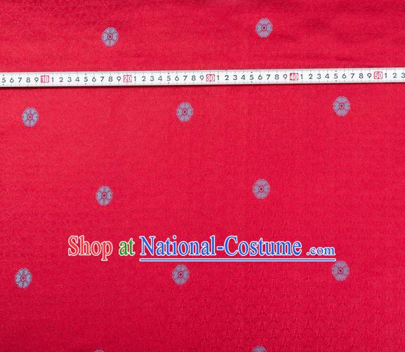 Chinese Traditional Classical Pattern Design Red Brocade Silk Fabric Tapestry Material Asian DIY Tibetan Robe Satin Damask