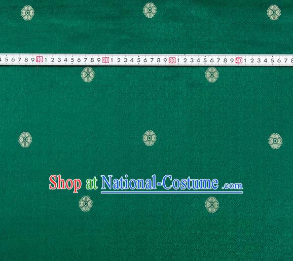 Chinese Traditional Classical Pattern Design Deep Green Brocade Silk Fabric Tapestry Material Asian DIY Tibetan Robe Satin Damask