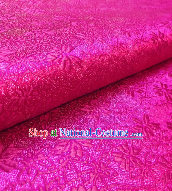 Asian Chinese Traditional Pattern Design Rosy Brocade Silk Fabric Tang Suit Tapestry Satin Material DIY Cheongsam Damask