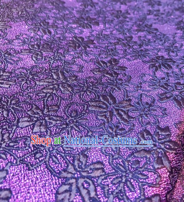 Asian Chinese Traditional Pattern Design Purple Brocade Silk Fabric Tang Suit Tapestry Satin Material DIY Cheongsam Damask