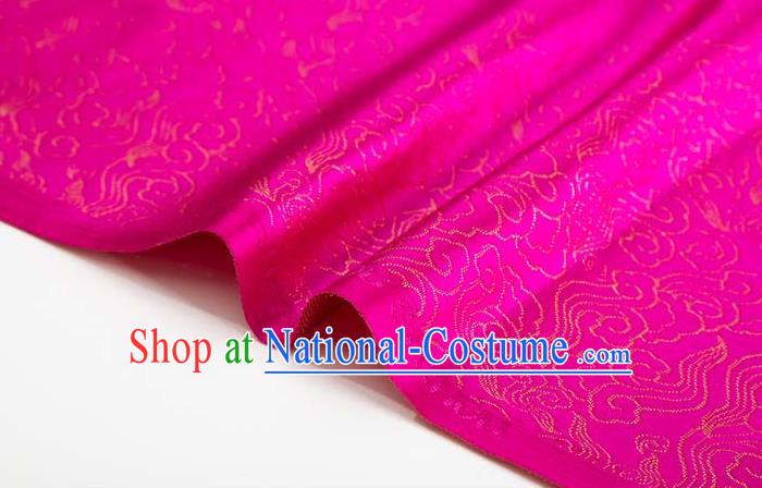 Chinese Classical Clouds Pattern Design Rosy Brocade Silk Fabric Tapestry Material Asian Traditional DIY Tang Suit Satin Damask