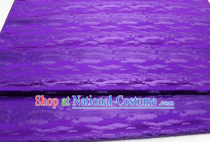 Chinese Cheongsam Classical Pattern Design Purple Brocade Asian Traditional Tapestry Material DIY Satin Damask Mongolian Robe Silk Fabric