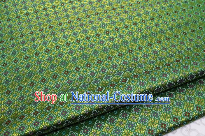 Green Chinese Classical Pattern Design Brocade Mongolian Robe Silk Fabric DIY Satin Damask Asian Traditional Tapestry Material