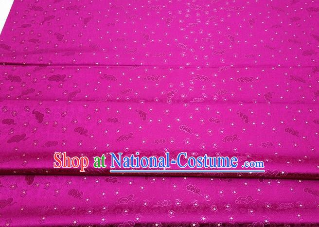 Chinese Classical Cloud Blossom Pattern Design Rosy Brocade Mongolian Robe Asian Traditional Tapestry Material Silk Fabric DIY Satin Damask