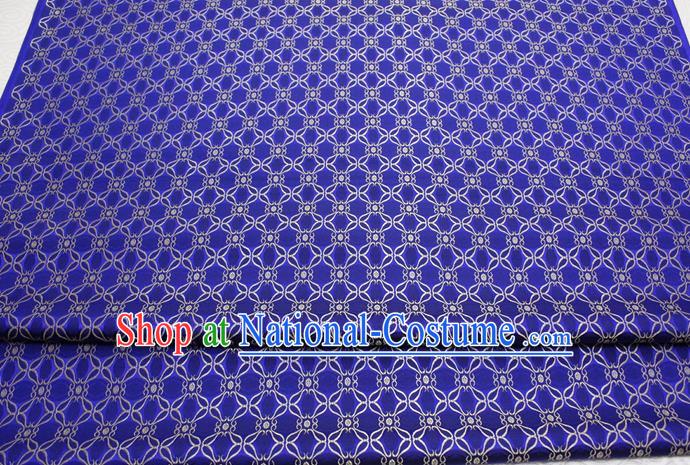 Chinese Mongolian Robe Classical Pattern Design Royalblue Brocade Asian Traditional Tapestry Material DIY Satin Damask Silk Fabric