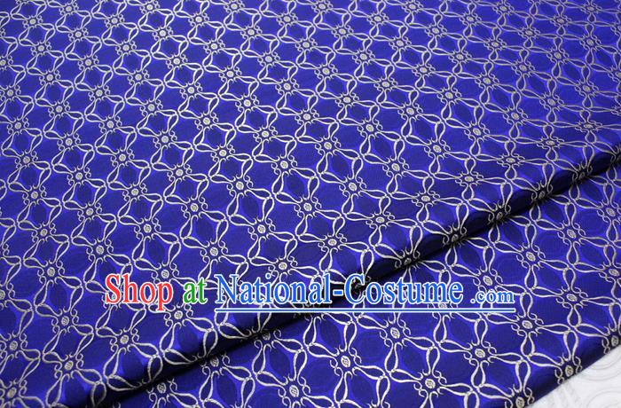 Chinese Mongolian Robe Classical Pattern Design Royalblue Brocade Asian Traditional Tapestry Material DIY Satin Damask Silk Fabric