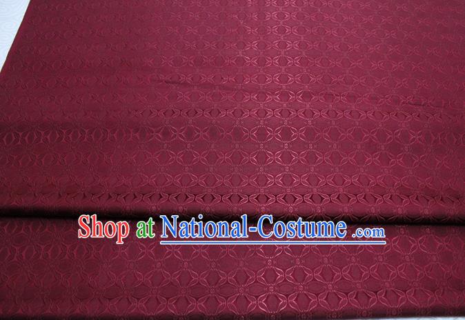 Chinese Mongolian Robe Classical Pattern Design Maroon Brocade Asian Traditional Tapestry Material DIY Satin Damask Silk Fabric