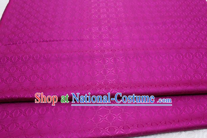 Chinese Mongolian Robe Classical Pattern Design Magenta Brocade Asian Traditional Tapestry Material DIY Satin Damask Silk Fabric