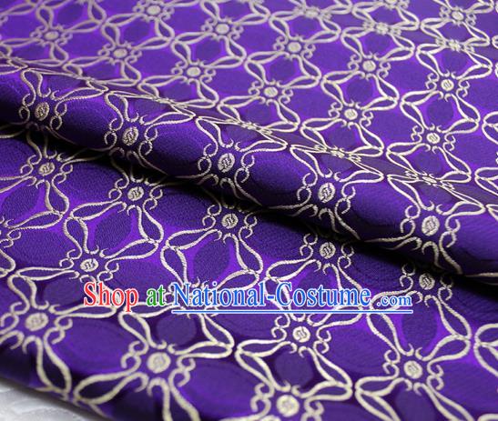 Chinese Mongolian Robe Classical Pattern Design Purple Brocade Asian Traditional Tapestry Material DIY Satin Damask Silk Fabric