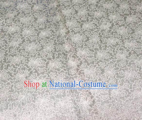 Chinese Classical Sesame Flower Pattern Design Argent Brocade Fabric Asian Traditional Tapestry Material DIY Satin Cloth Damask