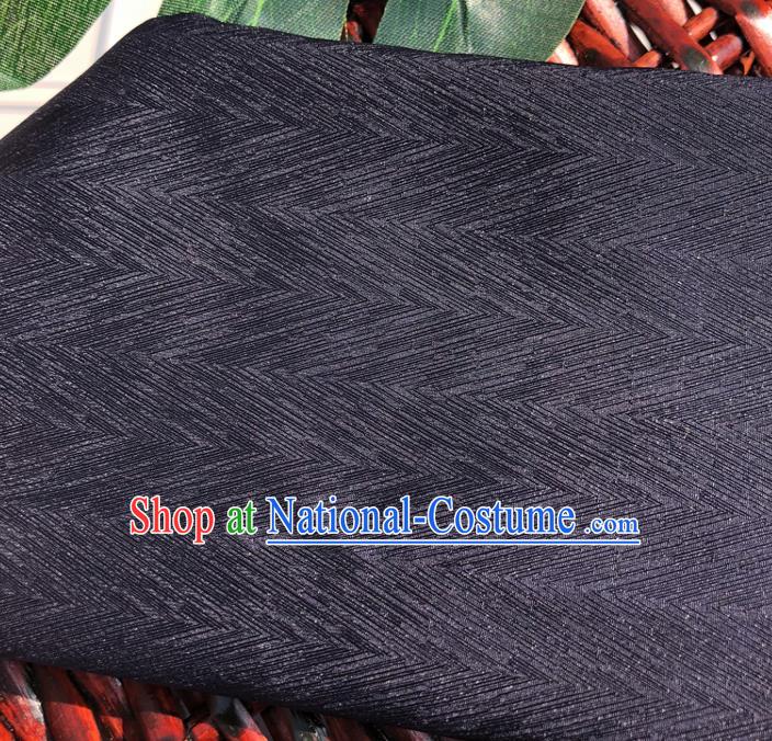 Top Quality Chinese Black Satin Fabric Traditional Asian Hanfu Dress Cloth Silk Material Traditional Jacquard Tapestry