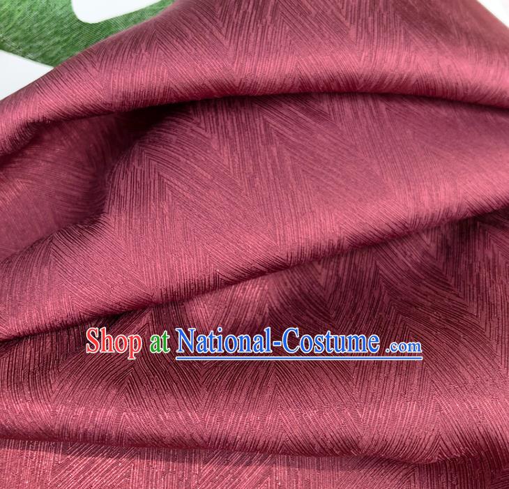 Top Quality Chinese Wine Red Satin Fabric Traditional Asian Hanfu Dress Cloth Silk Material Traditional Jacquard Tapestry