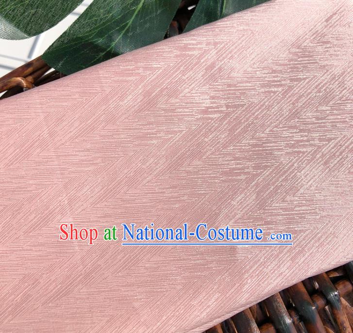 Top Quality Chinese Pink Satin Fabric Traditional Asian Hanfu Dress Cloth Silk Material Traditional Jacquard Tapestry