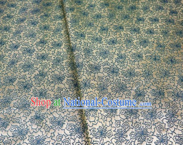 Chinese Classical Sesame Flower Pattern Design Green Brocade Fabric Asian Traditional Tapestry Material DIY Satin Cloth Damask