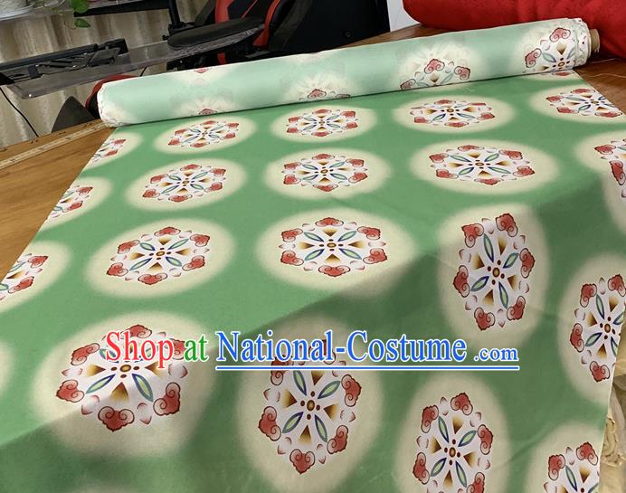 Chinese Classical Pattern Light Green Watered Gauze Asian Top Quality Silk Material Hanfu Dress Brocade Fabric Cheongsam Cloth