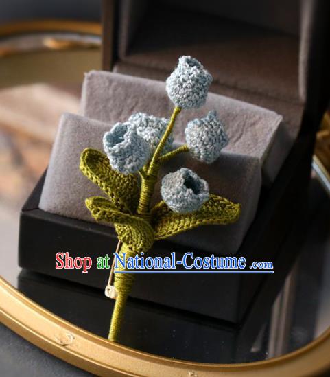 Top Grade Classical Wool Knitting Convallaria Brooch Accessories Handmade Cheongsam Breastpin for Women