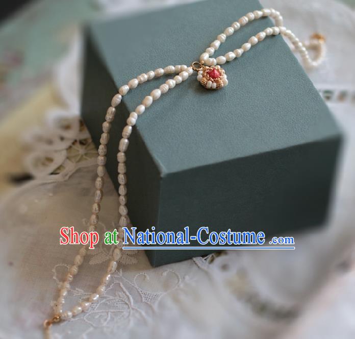 Baroque Handmade Pomegranate Jewelry Accessories European Novel Design Pearls Necklace for Women