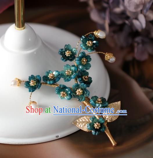 Top Grade Classical Green Flowers Brooch Accessories Handmade Sweater Breastpin Ornaments for Women