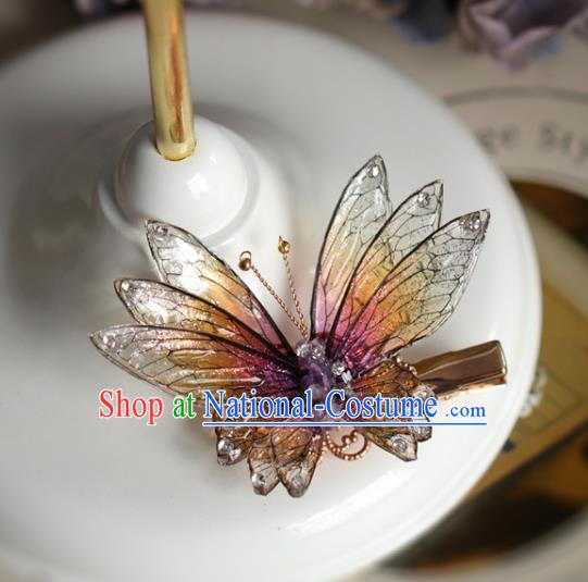 Handmade Retro Gradient Butterfly Hair Claw Top Grade Hair Accessories Hair Pin Hair Stick for Women