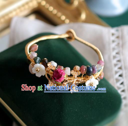 Baroque Handmade Jewelry Accessories European Novel Design Preserved Flower Bracelet for Women