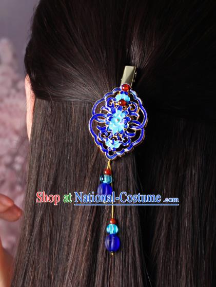 Chinese Traditional Cloisonne Hair Claw Hair Accessories Decoration Handmade Hair Accessories Hair Stick for Women