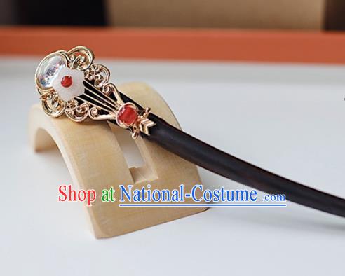 Handmade Chinese Classical Lute Hair Clip Traditional Hair Accessories Ancient Hanfu Ebony Hairpins for Women