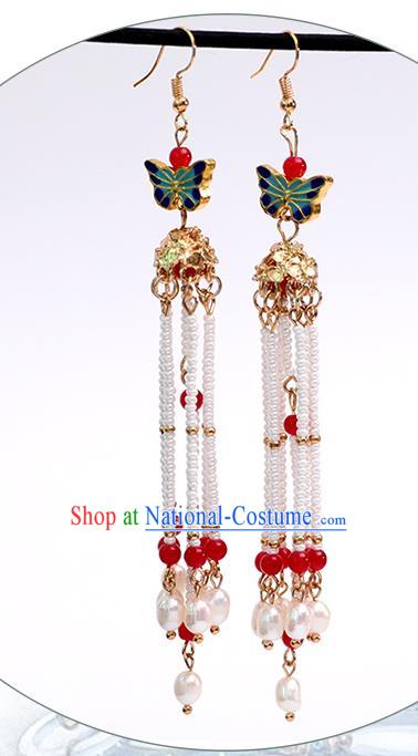 Chinese Classical Wedding Cloisonne Hair Crown Traditional Bride Hair Accessories Handmade Hanfu Butterfly Tassel Hairpins Full Set