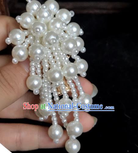 Handmade Chinese Ming Dynasty Pearls Hair Claw Traditional Hair Accessories Ancient Court Princess Hairpins Hair Stick for Women