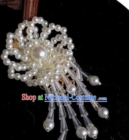 Handmade Chinese Ming Dynasty Pearls Hair Claw Traditional Hair Accessories Ancient Court Princess Hairpins Hair Stick for Women