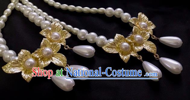 Top Grade Chinese Classical Ming Dynasty Necklet Jewelry Accessories Handmade Ancient Hanfu Beads Necklace for Women