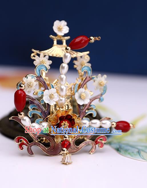 Handmade Chinese Classical Phoenix Hair Crown Traditional Hair Accessories Ancient Hanfu Hairpins for Women