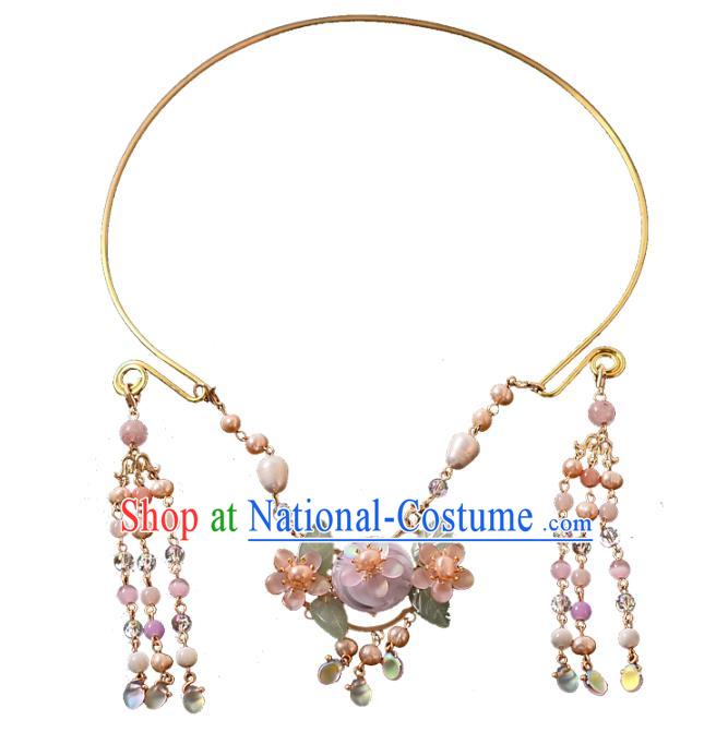 Top Grade Chinese Classical Ming Dynasty Jewelry Accessories Handmade Ancient Hanfu Necklace for Women