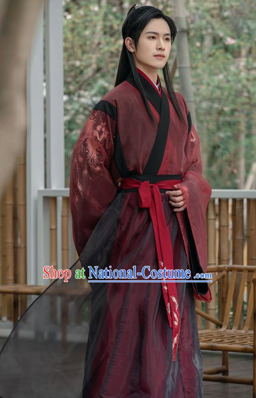 Traditional Chinese Jin Dynasty Noble Childe Hanfu Apparels Ancient Swordsman Historical Costumes for Men