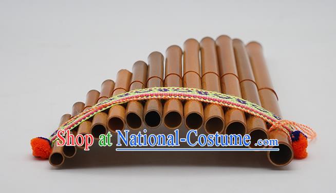 Peru Traditional Musical Instruments Indian Religious Panpipe Wind Instrument Thirteen Scale Pan Flute