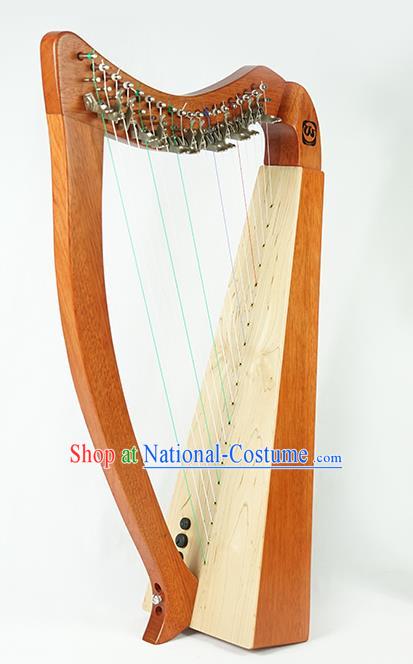 Europe Traditional Musical Instruments Ireland Harp Handmade Wood String Instrument