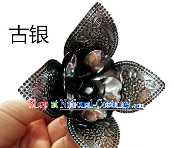 Chinese Dai Nationality Water Sprinkling Festival Tassel Hairpin Traditional Ethnic Dance Hair Accessories Handmade Flowers Hair Clip for Women