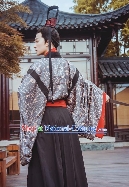 Traditional Chinese Jin Dynasty Prince Hanfu Apparels Ancient Nobility Childe Historical Costumes Full Set for Men