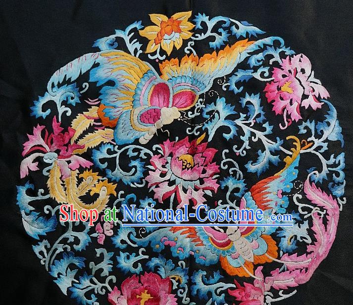 Chinese Traditional Embroidered Butterfly Fabric Patches Handmade Embroidery Craft Embroidering Horse Face Skirt Applique Accessories