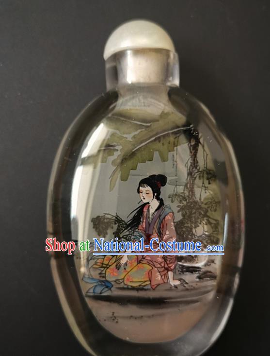 Chinese Snuff Bottle Traditional Handmade Painting Palace Lady Snuff Bottles